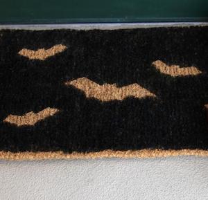 Stenciled Bat Doormat