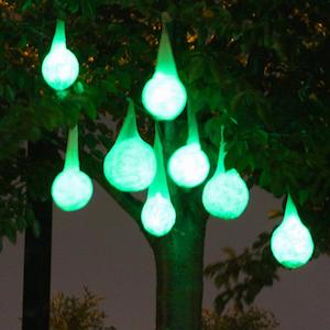 Glowing Dollar Store Halloween Party Light Pods for outside 