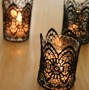 Black Lace Candle