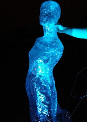 easy glowing Packing Tape Ghost halloween decoration for outdoors