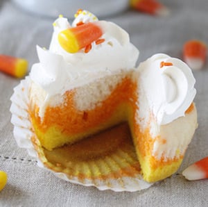 Candy Corn Cupcakes