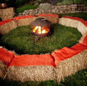 Outdoor Halloween Party Seating Area