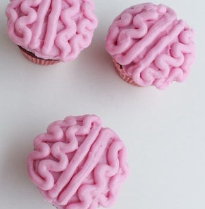 All Natural Zombie Brain Cupcake