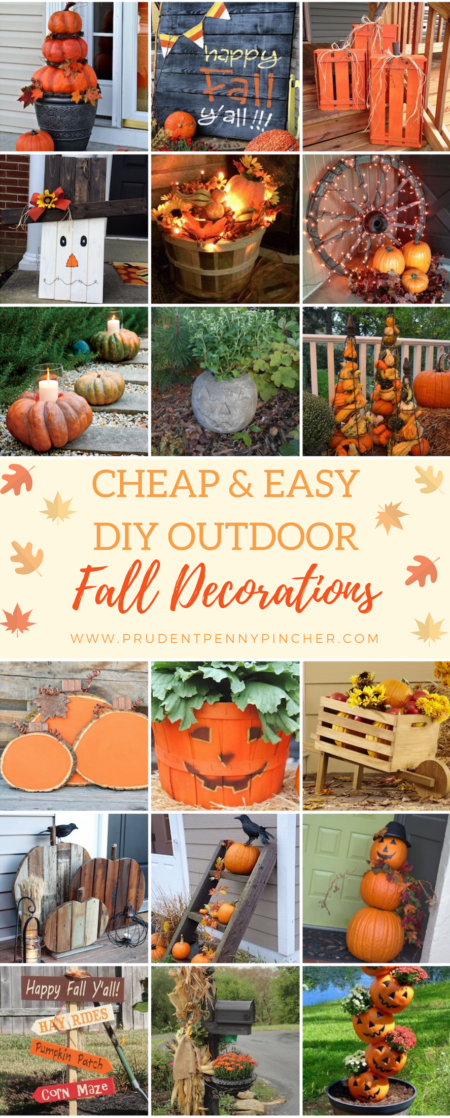 50 Cheap And Easy DIY Outdoor Fall Decorations Prudent Penny Pincher