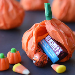 Tissue Paper Pumpkin Favors