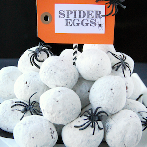 Spider Egg Donuts Easy halloween treat