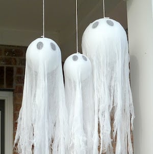 Pottery Barn Inspired Hanging Ghosts