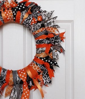 Halloween Ribbon Wreath 