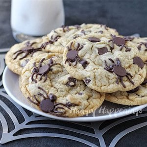 Spider Infested Chocolate Chip Cookies