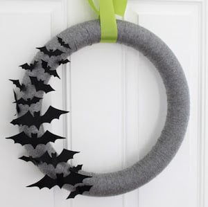 Yarn Bat Wreath