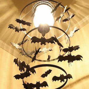 Spooky Bat Chandelier Halloween Decoration