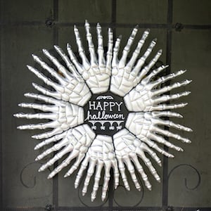 Skeleton Hands Halloween Wreath 