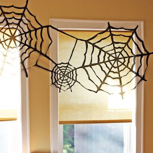 Trash Bag Spiderweb Halloween Decoration