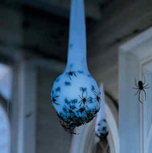 hanging Spider Egg Sac outdoor halloween decoration 