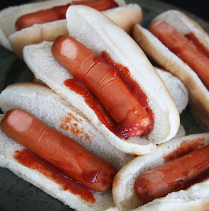 hot dog Fingers In A Bun