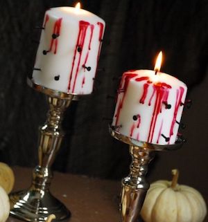 bleeding candles with nails