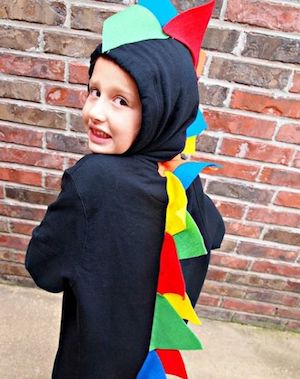 easy No Sew Dinosaur Costume for kids