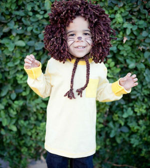 No-Sew Kids Lion last minute Halloween Costume