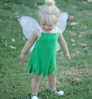 DIY Toddler Tinker Bell Halloween Costume 