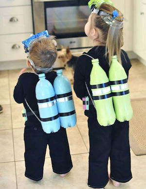 DIY Scuba Diver kids halloween Costume 
