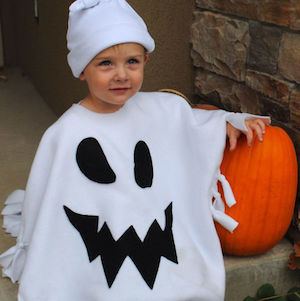 No-Sew Ghost toddler Costume