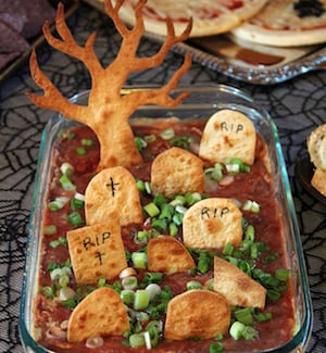 Graveyard Taco halloween party Dip