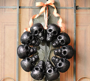 Spooky Skull Wreath Dollar Tree Halloween Decoration