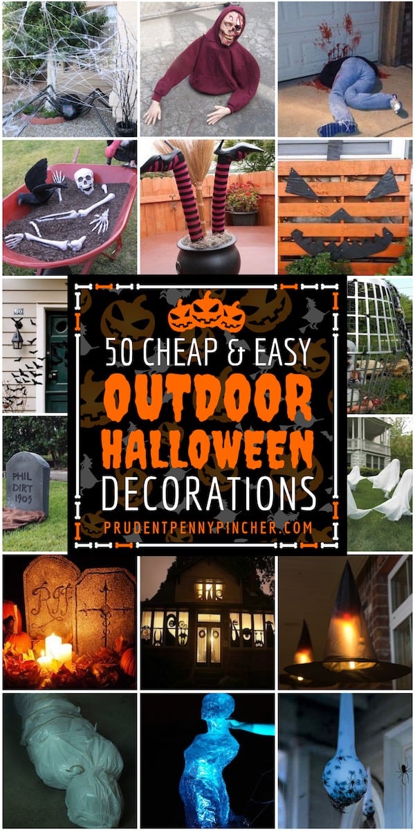 50 Cheap & Easy DIY Outdoor Halloween Decorations - Prudent Penny Pincher