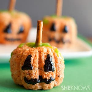 Pumpkin-Shaped Rice Krispie Treats