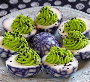  Halloween Deviled Eggs appetizer