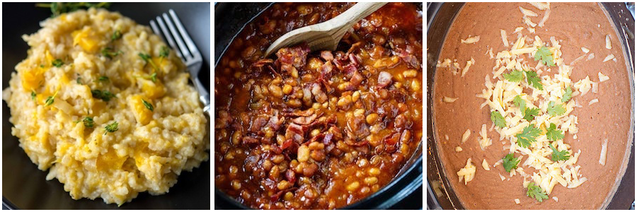 Pasta, Rice and Beans crock pot side dishes