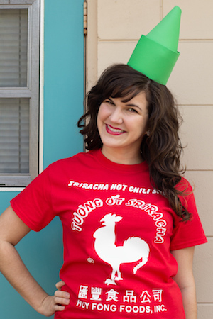 DIY Sriracha halloween Costume 