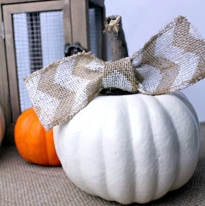 Upcycled Dollar Tree Shabby Chic Pumpkin Decoration