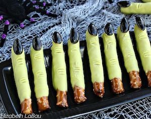 Witch Finger Pretzel Rods 