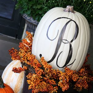 Monogram White Pumpkin 