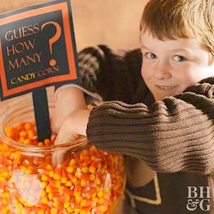 Dollar Store Halloween Party Candy Corn Guessing Game