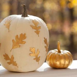 Gold-Leaf Pumpkin Decorating 