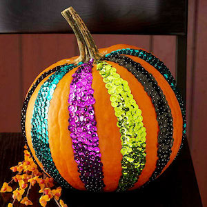 Sequin Striped Pumpkin