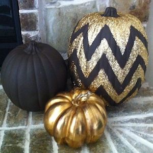     black and gold pumpkins