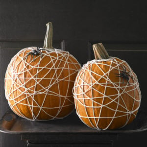 Yarn Spider Web Pumpkin