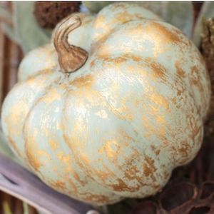 Metallic Foil pumpkin decorating idea