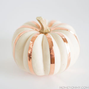 DIY Copper Strips pumpkin