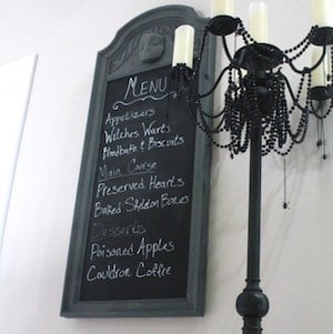 Halloween Party Menu Chalkboard 