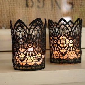 Black Lace Candles