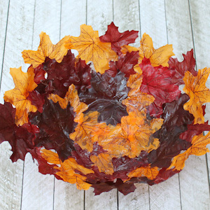 dollar tree fall Leaf Bowl decor