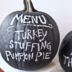 Easy Chalkboard Painted Pumpkin 