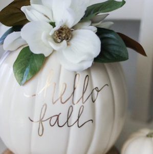 Magnolia Pumpkin DIY thanksgiving decoration