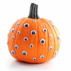 Easy No Carve Googly Eyes Pumpkin