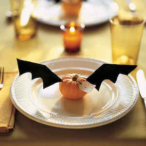 Flying bat pumpkin Placecards 