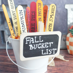 Fall Bucket List craft